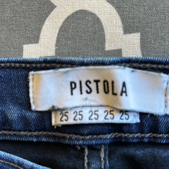 Pistola Aline High Rise Dark Wash Cropped Skinny Jeans sz25 - Picture 13 of 15
